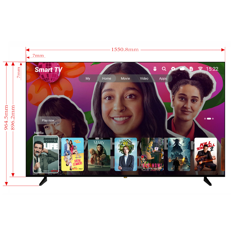 70 Inch 4K Smart TV, Ultra HD LED Frameless Television with Dolby Vision HDR & Dolby Atmos Audio | Built-in WiFi 6, Voice Remote | (2025 Model) - 图片 4